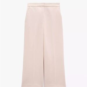 Zara Women's Cream Wide Leg Pants